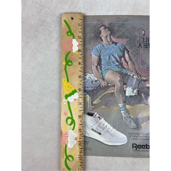 Vintage 1986 Reebok Because Life Is Not A Spectator Sport Paper Print Ad - Picture 6 of 6
